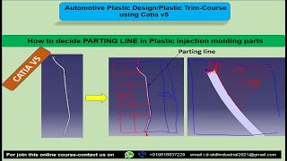 Parting line | Catia v5| Plastic injection moulding part