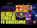 As juega el fichaje de fc barcelona  malcom  jugadas y goles