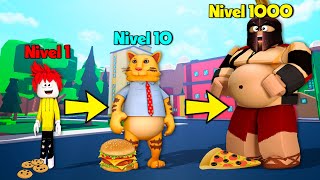 ¡NOS CONVERTIMOS EN LOS MÁS GORDITOS DE ROBLOX!  LOS COMPAS COMEMOS HASTA ENFERMAR  INVICTOR