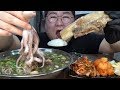 ENG SUB) 쌀쌀해진 날씨 기력회복!! [[ 대왕낙지 갈비탕 먹방 ]] King Octopus Rib Stew Mukbang social eating