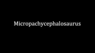 How to pronounce Micropachycephalosaurus