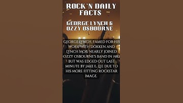 Thumbnail of Ozzy FIRED this LEGENDARY 80's Guitarist, to make room for Jake E. Lee!  #ozzyosbourne #GeorgeLynch