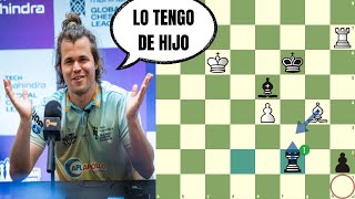 ¡QUÉ BRUTALIDAD DE PARTIDA! (impecable) : Carlsen vs Nepomniachtchi (Global Chess League, 2023)