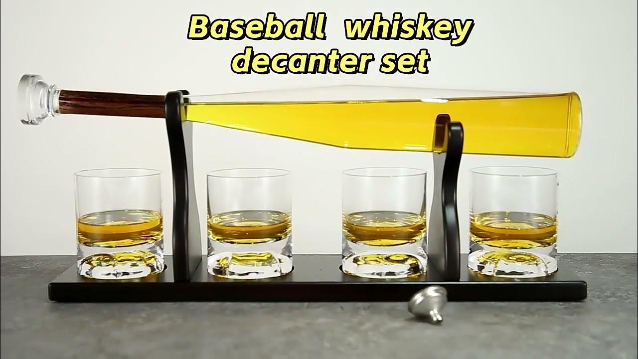 Hand Made Borosilicate Glass Bourbon Wine Baseball Liquor Decanter