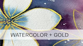 how to paint a white flower with watercolors **all levels**