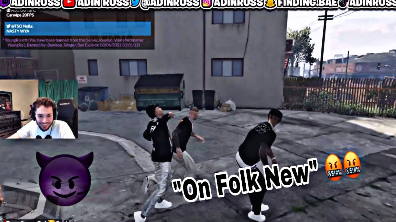 Adin Ross Gets Pressed By Chicago Goons!! 😭 *He Gets Scared* - YouTube