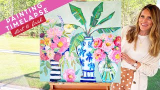 Relaxing Floral Painting Timelapse - C. Brooke Ring (start to finish)