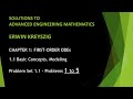 KREYSZIG #1 | Master Advanced Engineering Mathematics – Problems 1-5 (Set 1.1) 📘