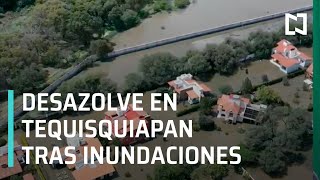 Desazolve de calles tras inundación en Tequisquiapan - Noticias MX