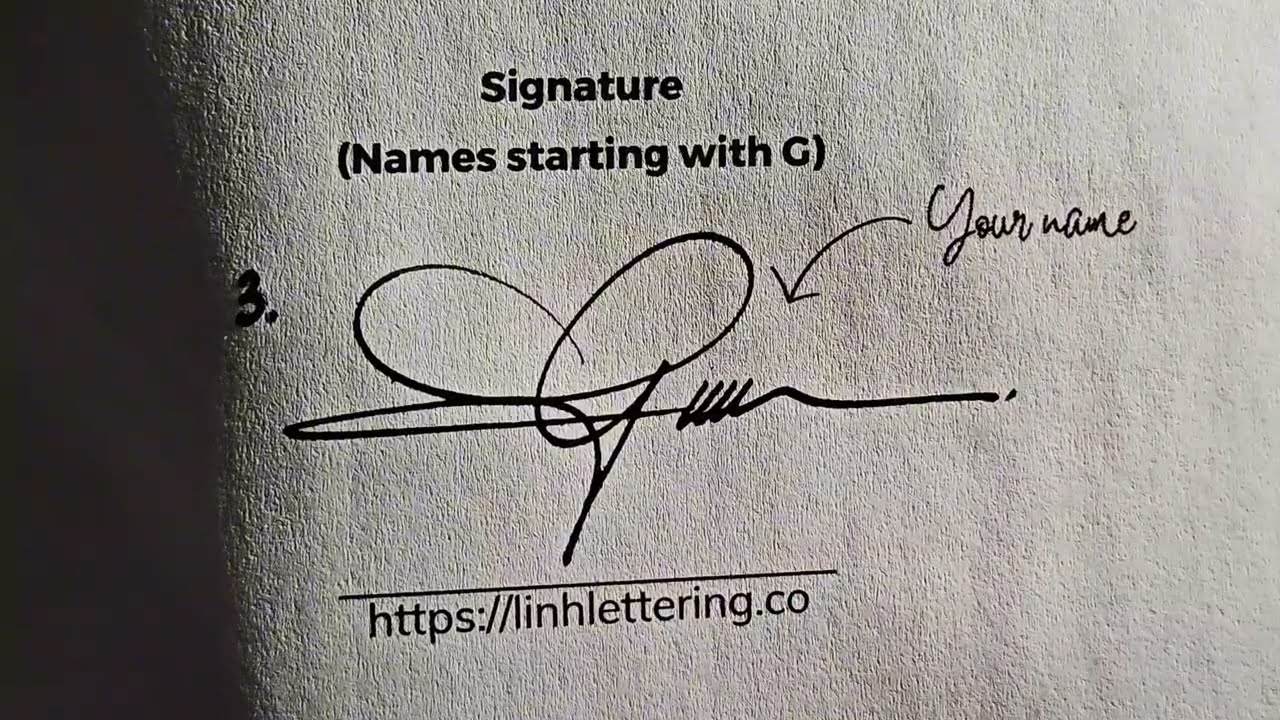 15 Ways to Sign Your Name Starting with the Letter G | G Signature Styles