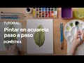 TUTORIAL Acuarela | Cómo Pintar una Hoja de Bananera Paso a Paso | Isabela Quintes | Domestika