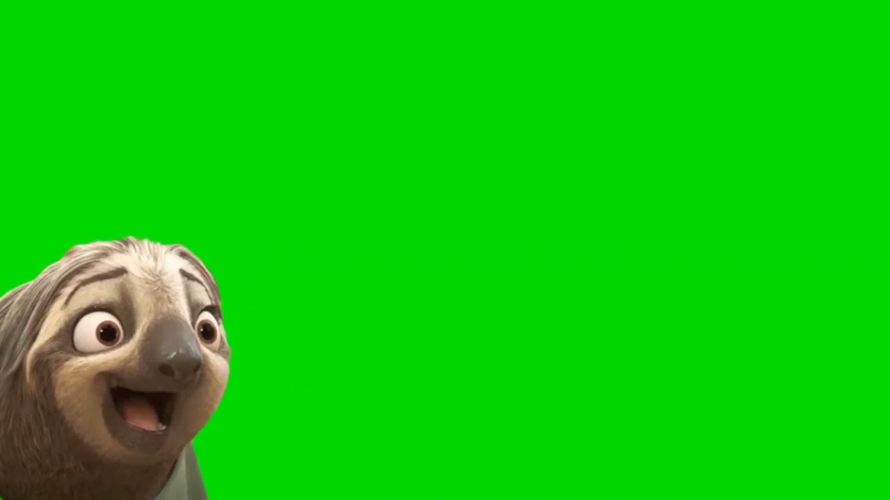sloth zootopia movie | green screen (bicho preguiça de zootopia, fundo ...