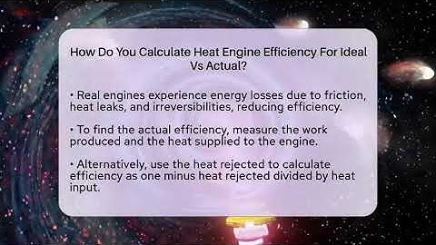 How Do You Calculate Heat Engine Efficiency For Ideal Vs Actual? - Thermodynamics For Everyone