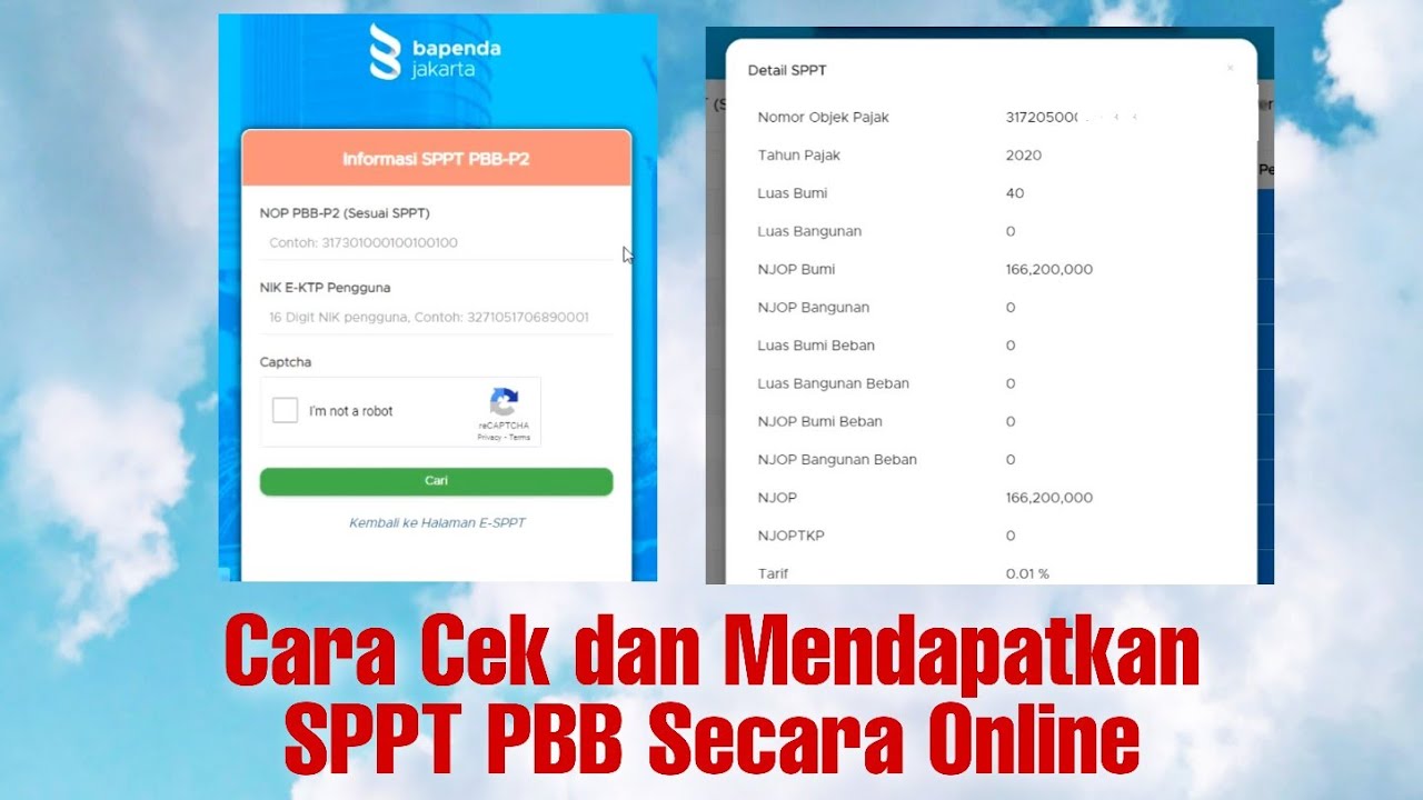 Online pbb Lengkap, Cara