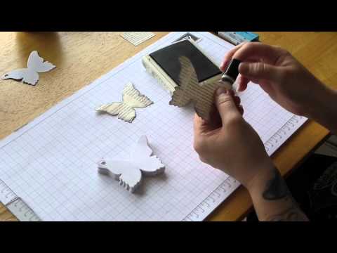 How to make a Stampin&rsquo; Up! Bigz Butterfly keyring notepad