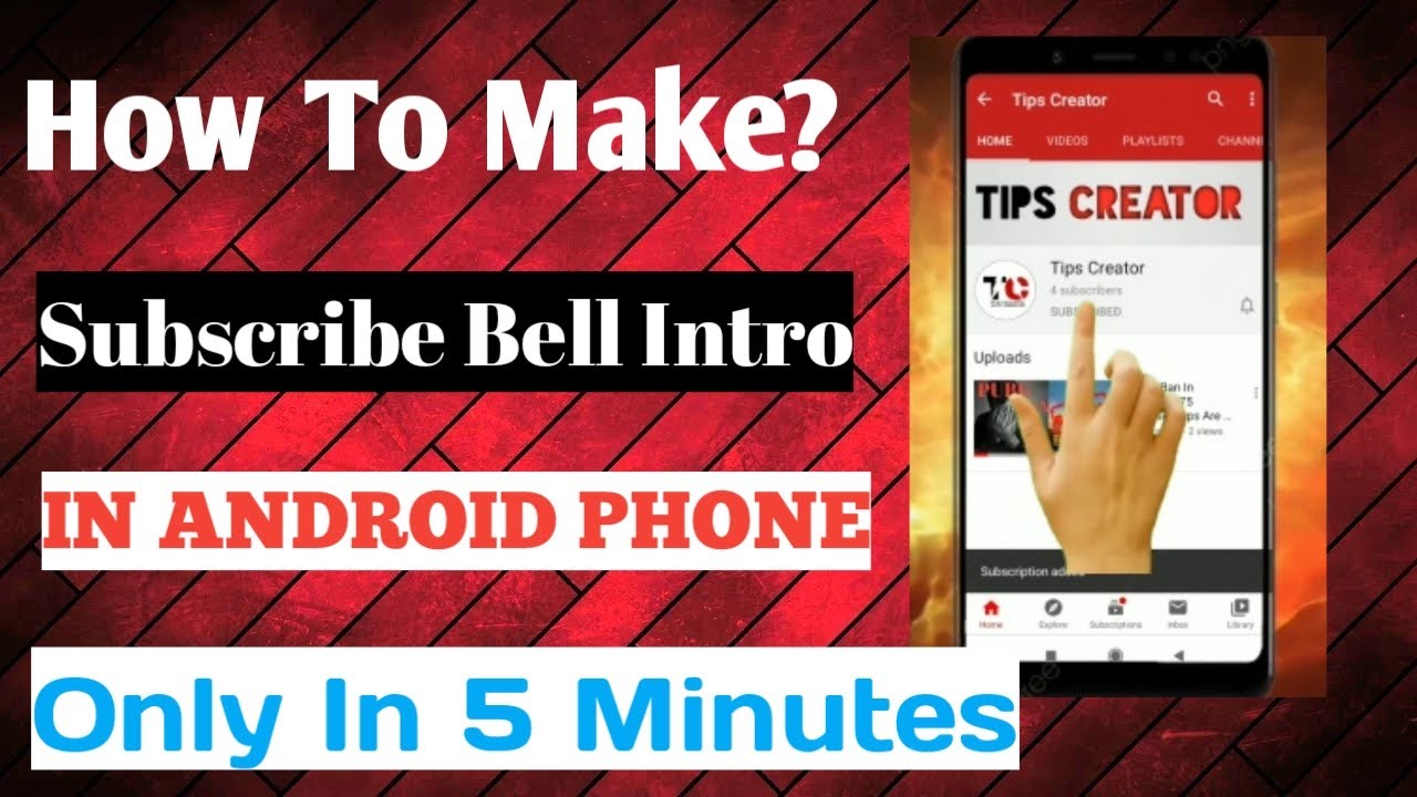 How To Make Subscribe Bell Intro Icon On Android Smartphone | Only 5 Minutes