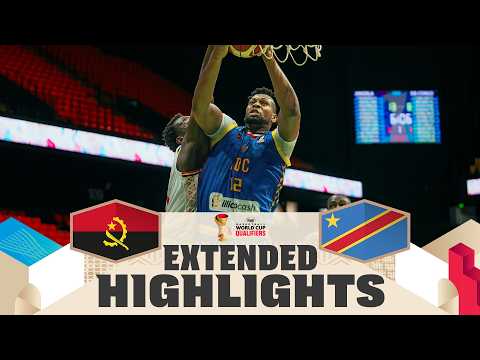 Angola 🇦🇴 v Congo DR 🇨🇩 | Extended Highlights | FIBA Basketball World Cup 2027 African Qualifiers
