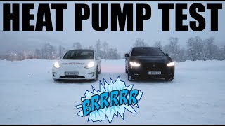 2021 Tesla Model 3 vs 2021 Jaguar I-Pace EV320 Heat Pump Test & Winter Test feat @Bjørn Nyland