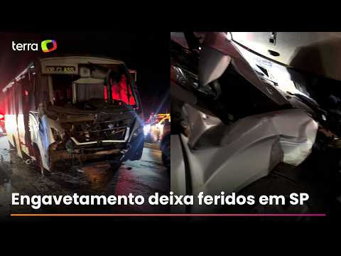 Students and drivers injured in collision involving a semi-truck, minibus, and car in SP