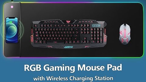 Extended RGB Gaming Mouse Pad with Wireless Charging Station