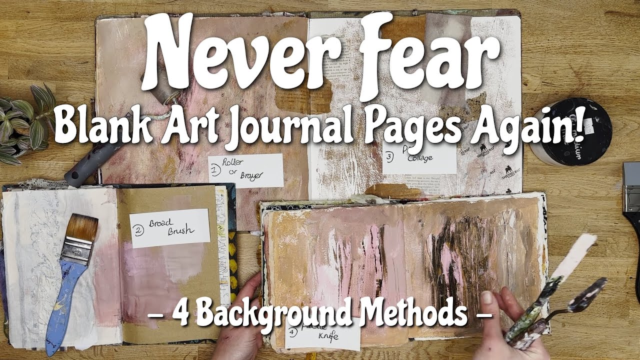 Больше не бойтесь пустых страниц в художественном дневнике! | 4 способа создания фона