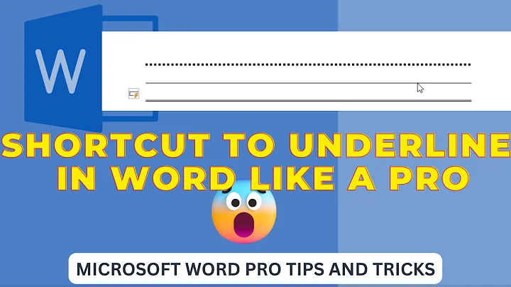 Quick and Easy Way to Underline Text in Microsoft Word Like a PRO