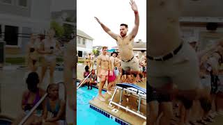 olympic trampoline and pool party #swimming #trampoline #summer #trempoline #pool #trampolinpark