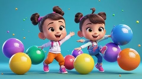 Four Bouncy Balls Go Big and Small | Size Comparison Song for Kids | Learn Big and Small