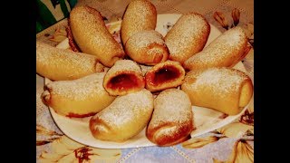Пирожки с джемом из постного теста без дрожжей. Пирожки с джемом из постного теста без дрожжей.
