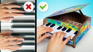 كيفية بناء لعبة بيانو مذهلة من الكرتون