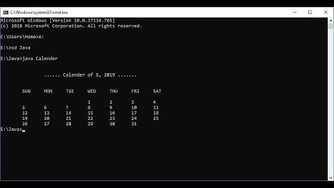 Make your own program for Calendar ~ Java Programming