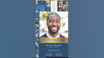 Blue Waves Funeral Program Template for Canva - shorts