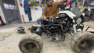 Swapping the engine on the chineseium quad!