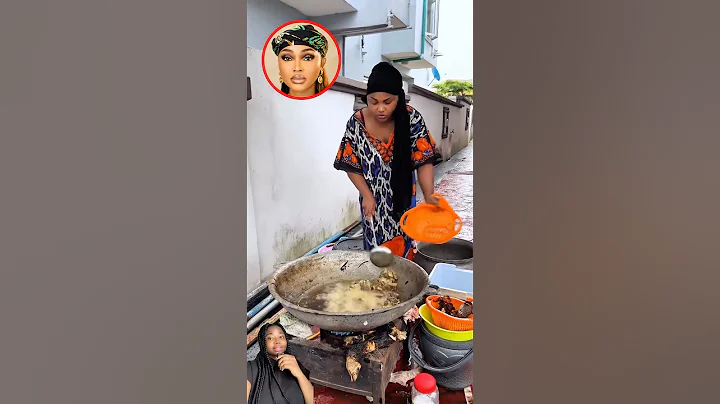 Mercy Aigbe seen Frying meat in the Kitchen as she prepares for salah #shorts #mercyaigbe #salah
