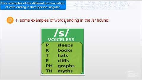 pronunciation of verbs ending in 3rd person singular
