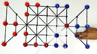 SHOLO GUTI GAME - BEST BOARD GAME BEAD 16 #SBCGAMES496 screenshot 4