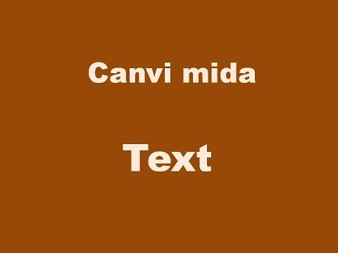 Vídeo: Com Canviar El Format Del Text