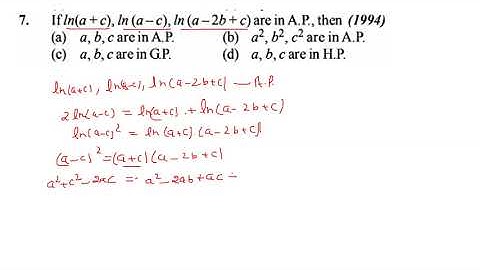 IITJEE 1994 sequence & series question