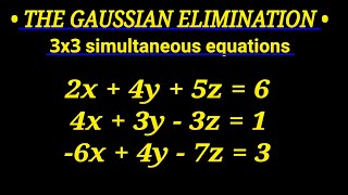 The Gaussian Elimination method - Matrices