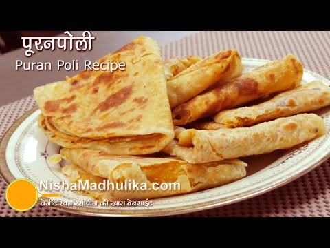 Puran Poli Recipe - Maharashtrian Pooran Poli - Sweet Puran Poli - Tel Poli