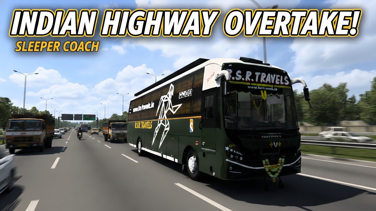 Most Realistic Indian Bus Driving: Sleeper Coach Overtaking Gameplay 