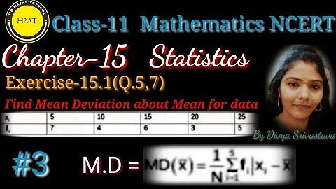 Chapter 15 Class 11 Maths | Exercise 15.1(Q.5,7) | Mean Deviation From Median | NCERT