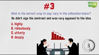 English Quiz || Adverbs collocations ||