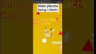 ⚡ How to Create Pikachu Using HTML & CSS! (Easy Tutorial) #coding #htmlcssjavascript #python #