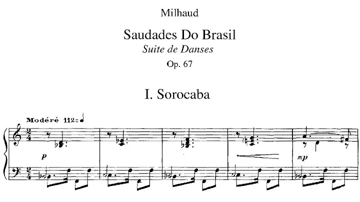 Darius Milhaud - Saudades do Brasil (1920)