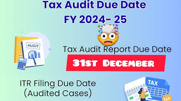 Tax Audit Report 3CD Date Extended | CBDT Latest Update 2025 | New Due Date 31 December?