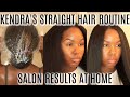 Kendra's Straight Hair Routine | Salon Results At Home