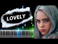 Billie eilish khalid  lovely piano tutorial