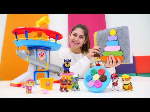 Paw Patrol ve Pijamaskeliler oyuncakları Ayşe temizlik ve yemek yapıyor! Hamur oyunları