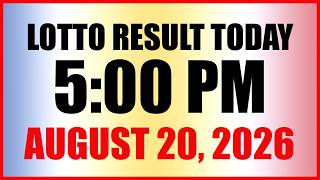 Lotto Result Today 5pm Draw August 20, 2026 Swertres EZ2 PCSO